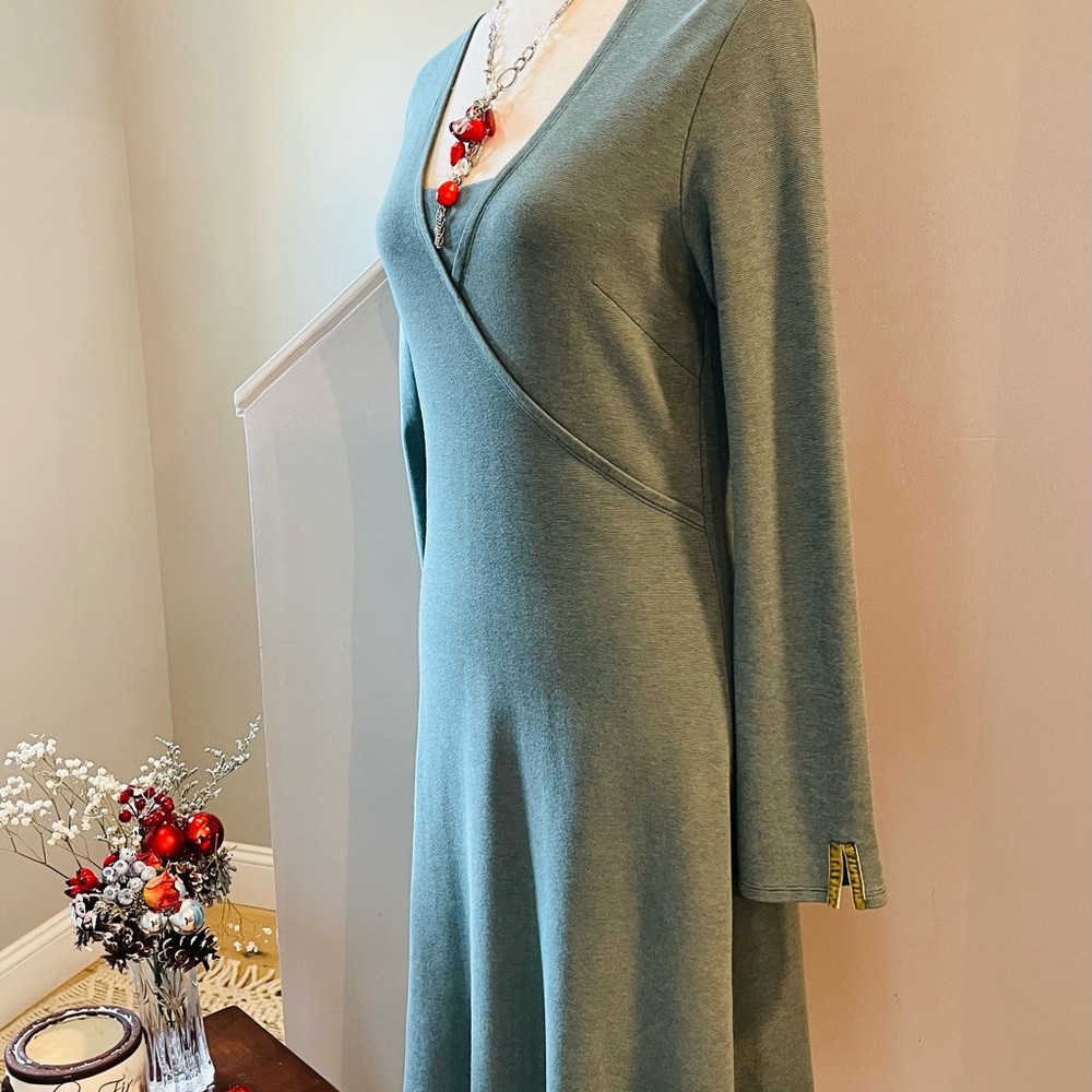 HORNY TOAD Dress Medium Faux Wrap.
